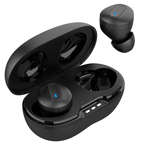 Wireless V5.1 Bluetooth Earbuds Compatible with Samsung Galaxy S10 Plus with Extended Charging Pack case for in Ear Headphones. (V5.1 Black)