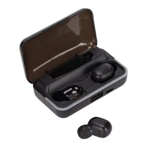 waterproof bluetooth earbuds with mics true wireless headphones earbuds led battery display stereo bass sound bluetooth 5.1 earbuds with charging case