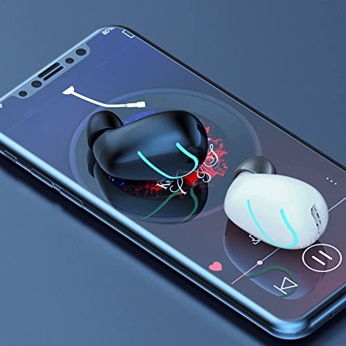 Wireless Bluetooth Earbuds in Ear Earphone Mini Monaural Noise Canceling Headphone Stereo Music Earphones Workout Earbud Single - Black