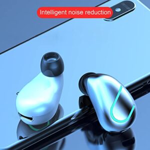 Wireless Bluetooth Earbuds in Ear Earphone Mini Monaural Noise Canceling Headphone Stereo Music Earphones Workout Earbud Single - Black