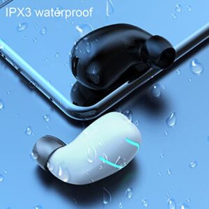 Wireless Bluetooth Earbuds in Ear Earphone Mini Monaural Noise Canceling Headphone Stereo Music Earphones Workout Earbud Single - Black