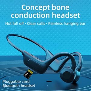 Betreasure Wireless Conduction Headphone Bluetooth Compatible Sports Waterproof Open Ear Hook Support 16G Memory Card