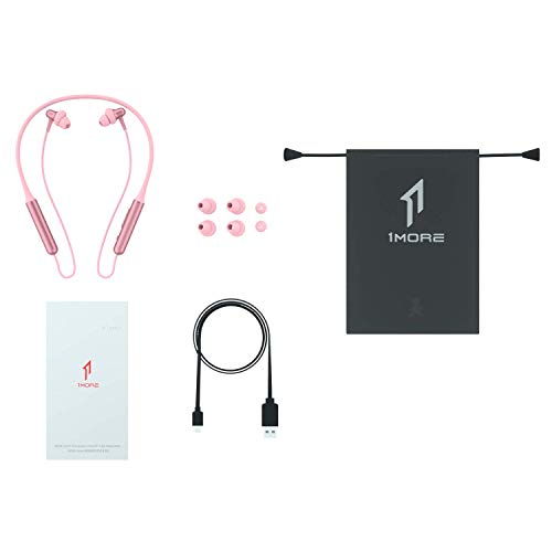 1MORE Stylish Dual-dynamic Driver BT In-Ear Headphones Wireless Bluetooth Earphones with 4 Stylish Colors, High Fidelity Wireless Sound, Long Battery Life, Comfortable Wearing and Mic - Pink (Renewed)