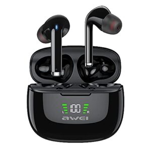 loluka noise cancelling earbuds bluetooth wireless earbuds waterproof headphones anc earphones with microphone small mini ear buds for sports workout running office