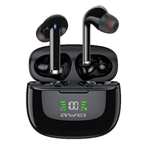 Loluka Noise Cancelling Earbuds Bluetooth Wireless Earbuds Waterproof Headphones ANC Earphones with Microphone Small Mini Ear Buds for Sports Workout Running Office