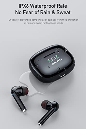 Loluka Noise Cancelling Earbuds Bluetooth Wireless Earbuds Waterproof Headphones ANC Earphones with Microphone Small Mini Ear Buds for Sports Workout Running Office