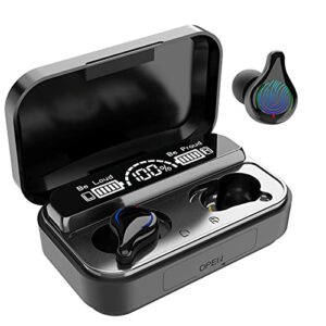 wireless earbuds, bluetooth 5.2 in-ear headphones with 100h playtime charging case, ipx5 waterproof true wireless ear buds,stereo sports earphones with built-in mic compatible with iphone/android