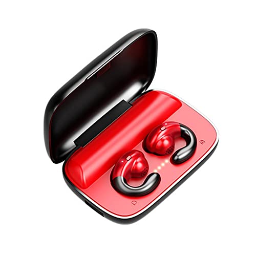 schicj133mm Bone Conduction Headphones - S19 Bone Conduction TWS Bluetooth 5.0 Handsfree Wireless Earphones Sport Earbuds - Red