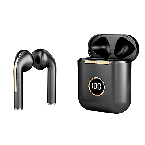 Mike's Kicks Wireless Earbuds with Charging CASE, in-Ear Waterproof Headphones with Bluetooth V5.2 + EDR, Noise Cancelling, Over 24H Play/Talk TIME with Fast Charging.