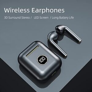 Mike's Kicks Wireless Earbuds with Charging CASE, in-Ear Waterproof Headphones with Bluetooth V5.2 + EDR, Noise Cancelling, Over 24H Play/Talk TIME with Fast Charging.