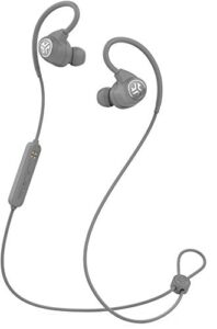jlab audio epic sport wireless earbuds | active lifestyle 12 hour battery life | bluetooth 4.2 | ip66 sweatproof | built in microphones | noise isolation | extra gel tips & cush fins | gray