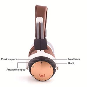 newshijieCOb MH6 Durable Foldable Bluetooth Wireless Outdoor Headphone FM Radio Bass Stereo Headset Head-Mounted Headphone Camel