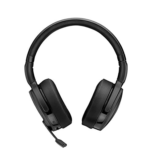 EPOS | SENNHEISER Adapt 563 (1000208) - Dual-Sided, Dual-Connectivity, Wireless, Bluetooth, Active Noise Canceling On-Ear Headset | Discreet Foldable Boom Mic | UC Optimized (Black)