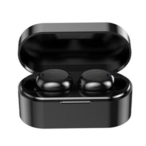 szdyr a2 bluetooth 5.1 mini wireless earbuds with charging case ipx5 waterproof stereo headphones in ear built in mic headset immersive premium sound noise cancelling earbuds (black)