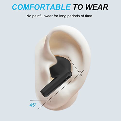 Bluetooth 5.3 Headphones Wireless Earbuds Immersive 3D Stereo Built-in HD Microphone 56H Playback USB-C Fast Charging In-Ear Earphones IPX8 Waterproof Ear buds for ios Android Sports Work Travel