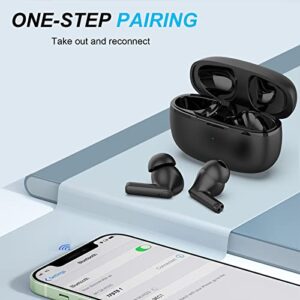 Bluetooth 5.3 Headphones Wireless Earbuds Immersive 3D Stereo Built-in HD Microphone 56H Playback USB-C Fast Charging In-Ear Earphones IPX8 Waterproof Ear buds for ios Android Sports Work Travel