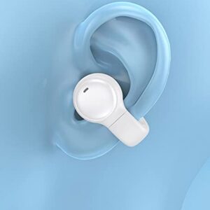 TWS Bluetooth 5.3 Earphones Wireless Headphones Ear Hook HiFi Stereo with Mic Sports Waterproof Headsets Earbuds Noise Reduction (White)