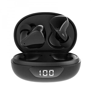 bluetooth 5.0 true wireless earbuds immersive 3d stereo sound effects, touch control (black)