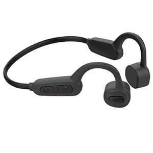 ip68 underwater waterproof swimming headset bone conduction earphone with mp3 and bluetooth for swimmers open-ear elastic band (black)