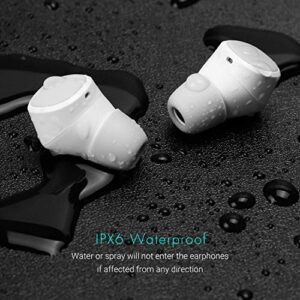 August True Wireless Earbuds EP800 - Bluetooth 5.0 Headphones with Wireless Charging Case IPX6 Waterproof / 25H Playback/Built-in Microphone/DSP Noise Reduction/Stereo Sound Earphones White