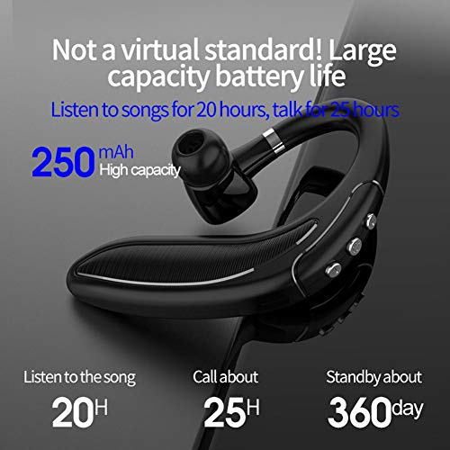 MOHALIKO Wireless Earbuds, Earbuds, Bluetooth 5.0 Headphones, Bluetooth V5 Wireless Hands-Free Unilateral Hanging Ear Headset with Microphone for Work, Home Office Black