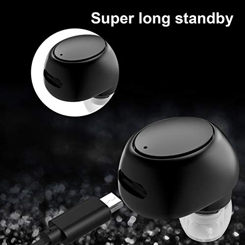 Wireless Earphones 1Pc X6 Wireless Headphone Handsfree Voice Prompt ABS Stereo Bluetooth 5.0 Earbud for Sports Black