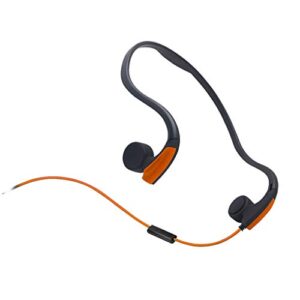 lbfxq bone conduction earphone, bone conduction headphones wired 3.5mm waterproof, noise reduction mic hands-free for smart phones notebook,orange