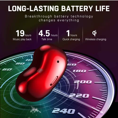 Urbanx Street Buds Live True Wireless Earbud Headphones for Samsung Galaxy Note8 - Wireless Earbuds w/Active Noise Cancelling - RED (US Version with Warranty)