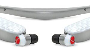 Lucid Audio HLT-NHE-BT-P Amped HearBand Sound Amplifying Bluetooth Neckband Earbud Headphones - White/Gray, Standard