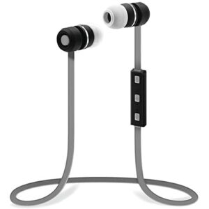 sentry hpxbx150gy bluetooth earbuds with microphone, gray