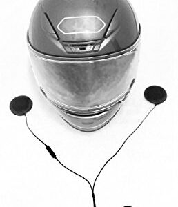 KOKKIA iGear (Black) : Sports/Motorcycle Helmet Earphones with Remote Control and Microphone, Compatible with Apple iPod, iPhone, iPad, Mac, Through 3.5mm Port.