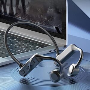 wireless bluetooth headset, bone-conduction headphones, 5.0 earbuds sport, compatible with all bluetooth-enabled devices., black