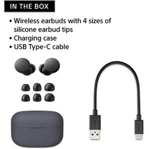 Sony WFLS900N/W LinkBuds S Truly Wireless Noise Canceling Earbuds (White) Bundle with Deco Essentials Soft Silicone Protective Case for WFLS900