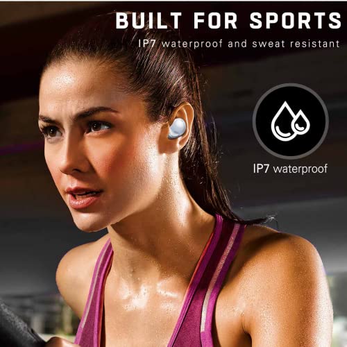 UrbanX Street Buds Pro Bluetooth Earbuds for Motorola one 5G UW ace True Wireless, Noise Isolation, Charging Case, Quality Sound, Water Resistant (US Version) - Frost White