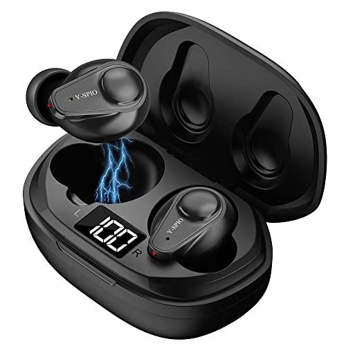 Y-SPIO Wireless Earbuds, Bluetooth 5.2 Earphones with HD Mic, Touch Control Wireless Bluetooth Headphones, in-Ear HiFi Stereo Wireless Headphones, Super Light Bluetooth Earbuds for iOS Android Phone