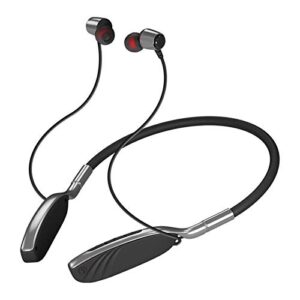 heave wireless earphones,bluetooth headphones neckband in ear magnetic earbuds,sweatproof headphones with mic,48 hours standby time for home office grey