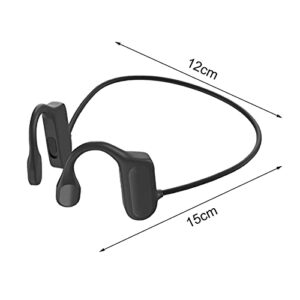 schicj133mm Bone Conduction Headphones - BL09 Bluetooth Earphone IPX5 Life Waterproof Long Standby Stereo Wireless Hanging-Ear Bone Conduction Headset for Sports - Black