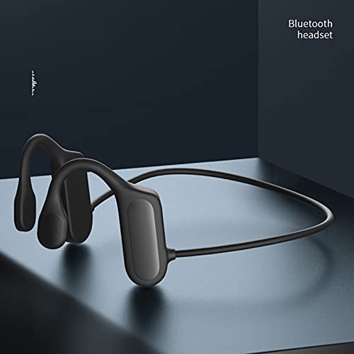 schicj133mm Bone Conduction Headphones - BL09 Bluetooth Earphone IPX5 Life Waterproof Long Standby Stereo Wireless Hanging-Ear Bone Conduction Headset for Sports - Black