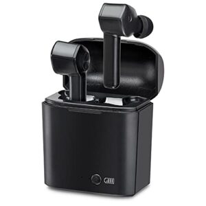 ilive truly wire-free bluetooth earbuds, sweatproof design, charging case, includes 3 set of ear tips, black (iaebt300b)