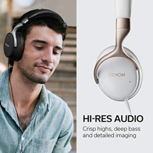 Denon AH-GC25W Premium Wireless Headphones with aptX Bluetooth | Hi-Res Audio Quality | Up to 30 hours of Wireless Use | Designed for Comfort | Battery-saving Auto-Standby Mode | White