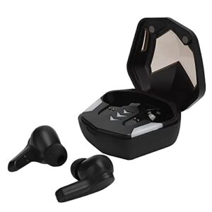 ebtools wireless headphones, bluetooth 5.1 earphones noise canceling sport headphones, wireless earbuds with microphone(black)