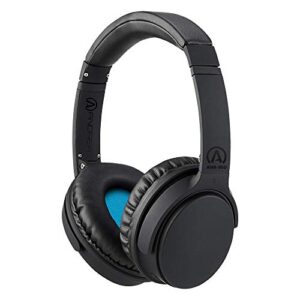 andrea communications anr-950 wireless bluetooth headphones with active noise reduction, black