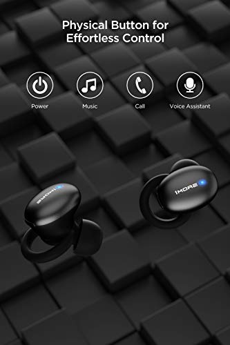 1MORE Stylish True Wireless in-Ear Headphones with Microphone, Black, E1026BT-I-BLACK