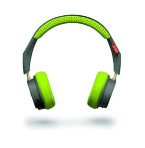 plantronics backbeat 505 on-ear wireless sport headphones headset (grey/green) (renewed)