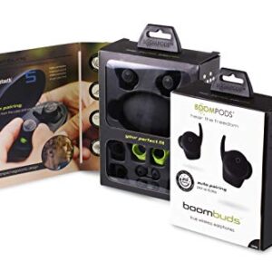 BoomPods Boombuds True Wireless Earbuds - Best Sports Headphones, Bluetooth, Magnetic Charging Case, Water/Sweat Resistant IPX 4, Instant Connect TWS.