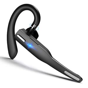 bluetooth earpiece for cell phone noise canceling headphone with microphone wireless headset bluetooth earpiece 5.1 hands free headset cvc8 compatible with iphone android for business office driving
