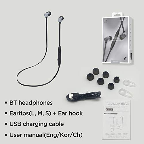 MobiFren Holeic Wireless Bluetooth Earbuds Hi-Fi Quality Stereo Sound Metal Ear Body with Smartphone Mobile App-Magnetic Earphones for Sport, Running Sweat-Proof (Grey)