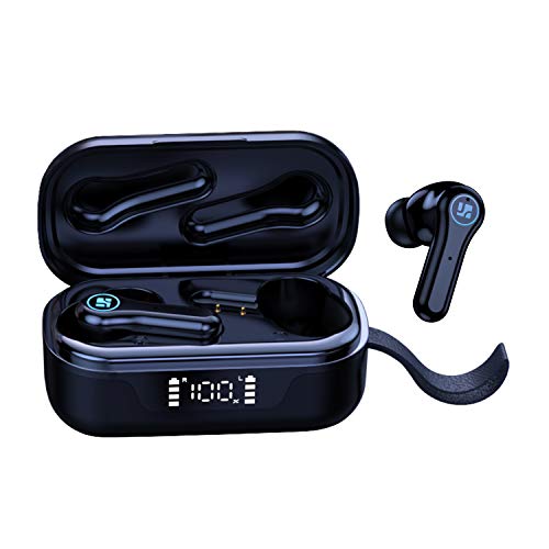 True Wireless Earbuds,Bluetooth 5.1 in-Ear Headphones Touch Control with Wireless Charging Case IPX8 Waterproof Easy to Pair Stereo Headphones Built-in Mic, for Android/iPhone/Samsung