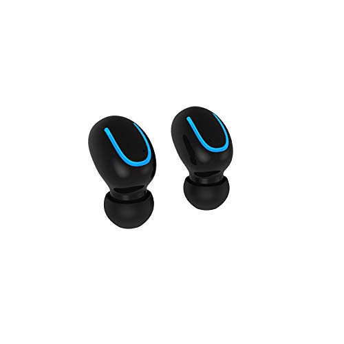 STech Air-i10 True Wireless Earbuds Bluetooth v5 Headphones, Waterproof, Incredible Stereo Hi-Fi Sound, 200H Standby, Auto Pairing, Auto Charging, Charging case (Black)