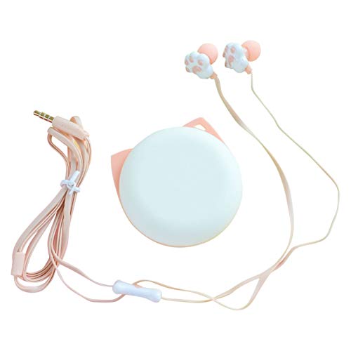 MuYiYi11 Bluetooth Earphones & Headphones Portable Cartoon Cute Cat Claw 3.5mm Jack Wired in-Ear Phone Earphones Headphone, Blue